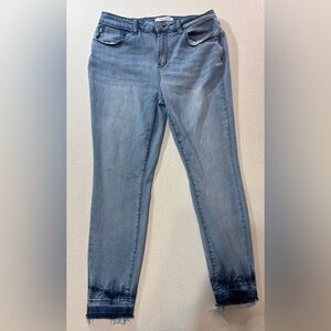 Judy Blue Skinny Jeans Women’s 13 31 Light Wash Stretch Denim Raw Hem